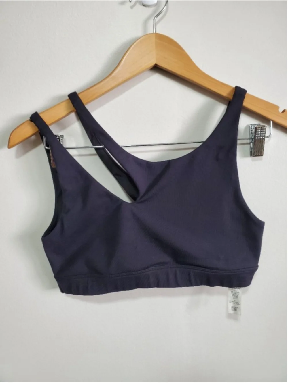 ALO YOGA Peak Sports Bra Black Small Stretch Cut-Out Gym Workout Activewear